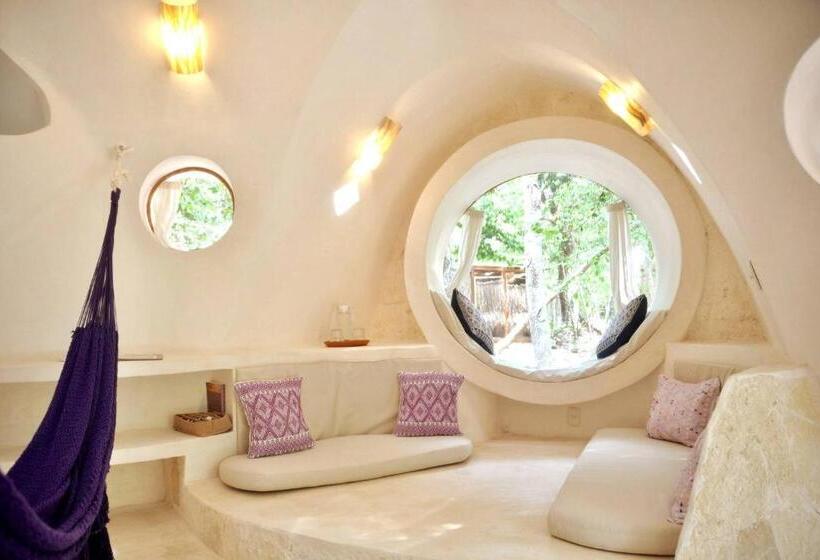 بنسيون Room In Lodge Eco Luxe Mayan Dome Cenote