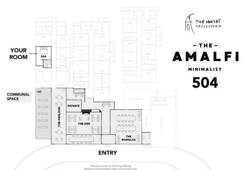 モーテル The Amalfi Minimalist Room 504