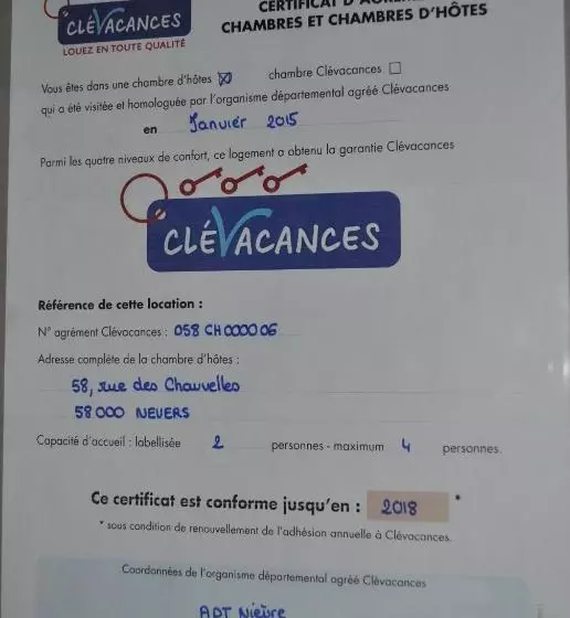 تختخواب و صبحانه Chambre D Hôtes Le Cadran Des Chauvelles
