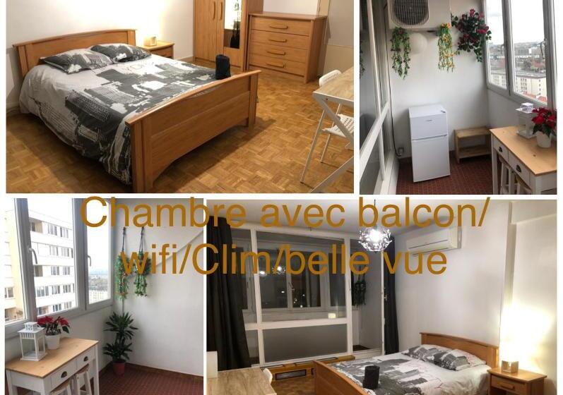 تختخواب و صبحانه Chambre Privée En Colocation Villeurbanne Métro Bonnevay