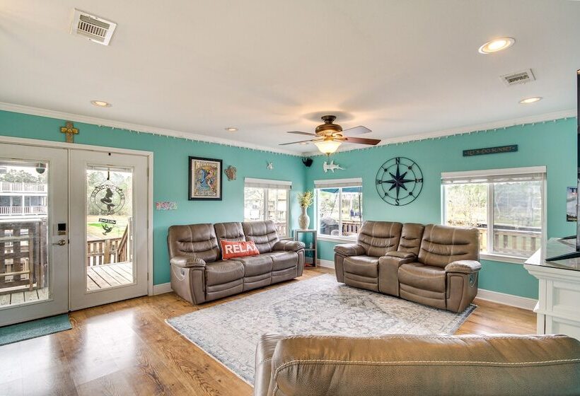 Waterfront Bay St Louis Home W/ Private Dock!