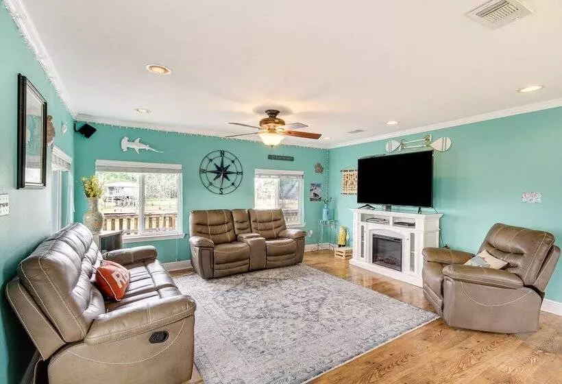 Waterfront Bay St Louis Home W/ Private Dock!