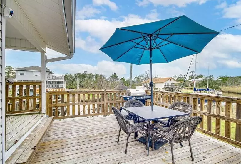 Waterfront Bay St Louis Home W/ Private Dock!