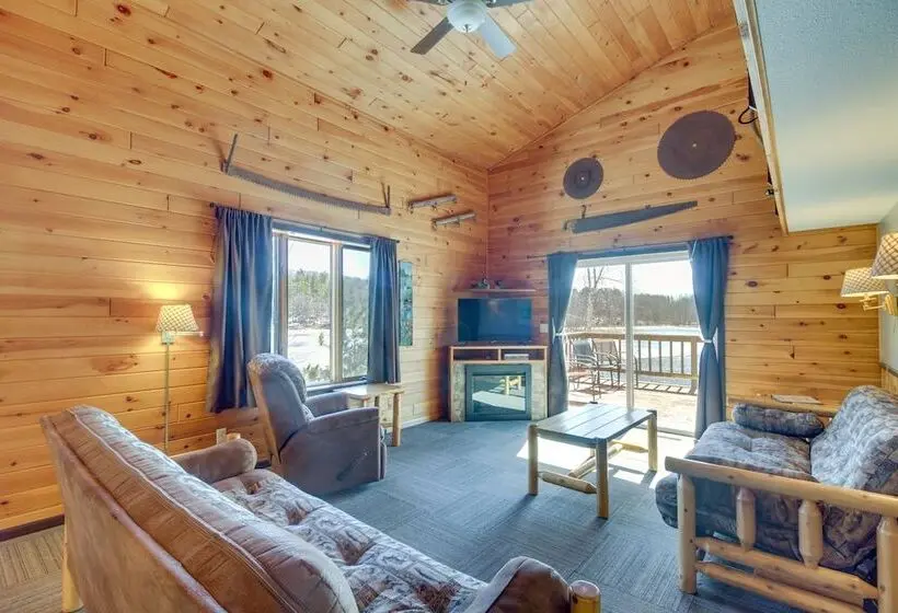 Fire Pit + Lake View: Cozy Park Rapids Cabin