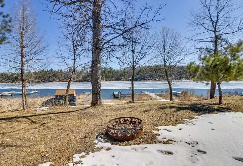 Fire Pit + Lake View: Cozy Park Rapids Cabin