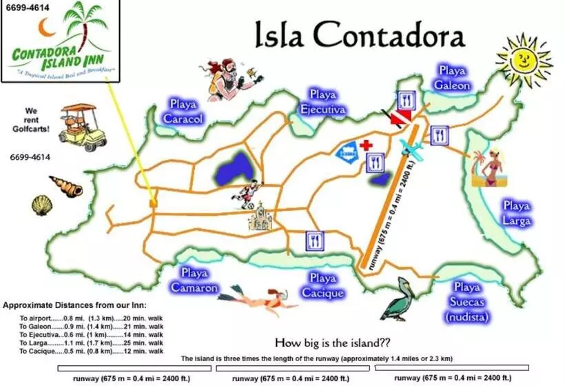 تختخواب و صبحانه Contadora Island Inn