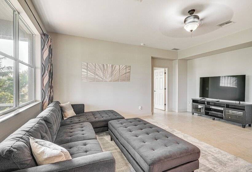 Sunroom & Canal Views: Cape Coral Home Near Parks