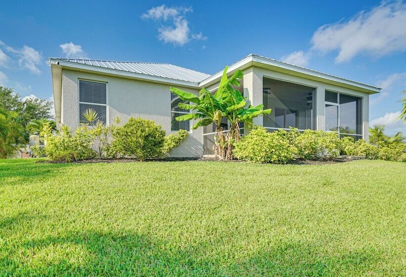 Sunroom & Canal Views: Cape Coral Home Near Parks