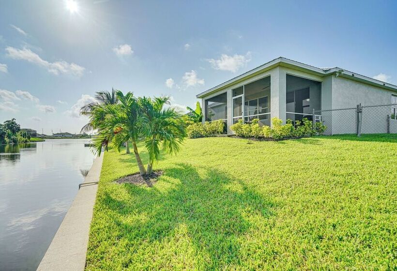 Sunroom & Canal Views: Cape Coral Home Near Parks