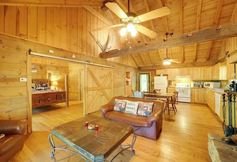 Near Lake Lure: Quiet Cabin W/ Deck & Trail Access