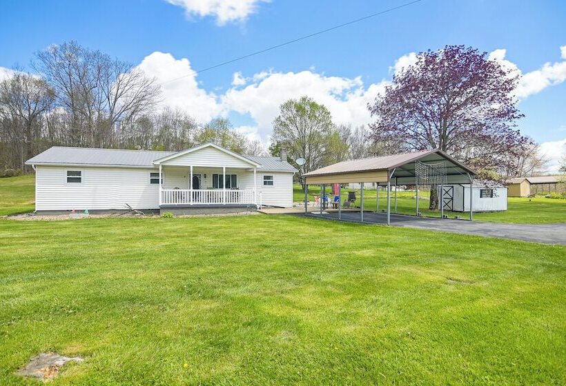 Pet Friendly West Virginia Home Patio & Fire Pit