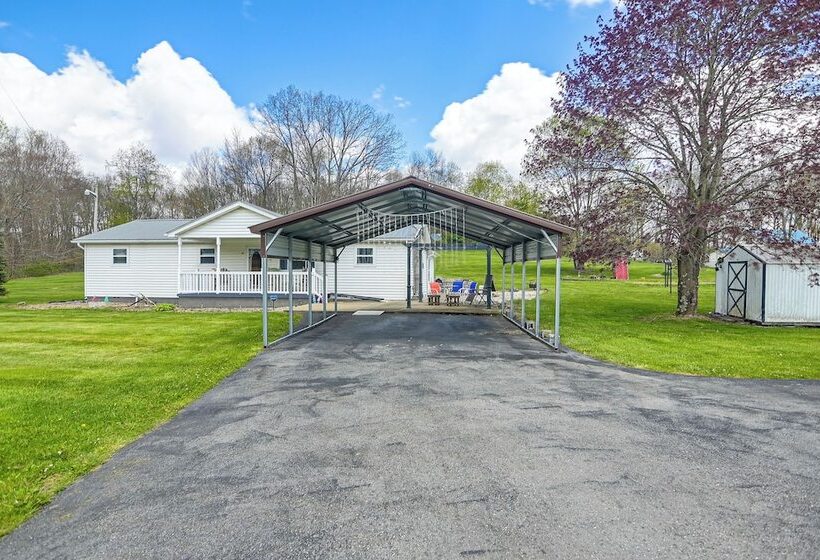 Pet Friendly West Virginia Home Patio & Fire Pit