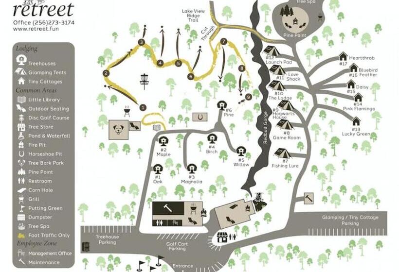 Курорт Magnolia Luxury Treehouse Near Lake Guntersville