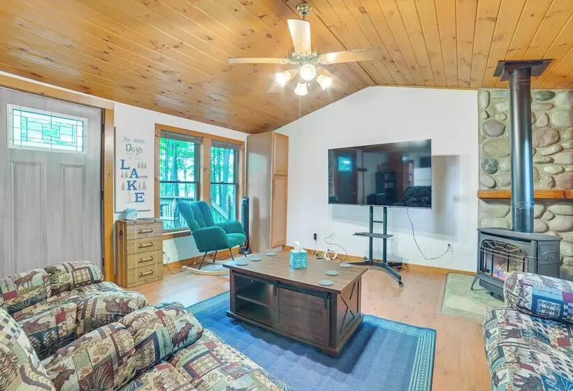 Rustic Michigan Lakeside Cabin W/ Private Dock!