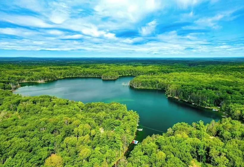 Rustic Michigan Lakeside Cabin W/ Private Dock!