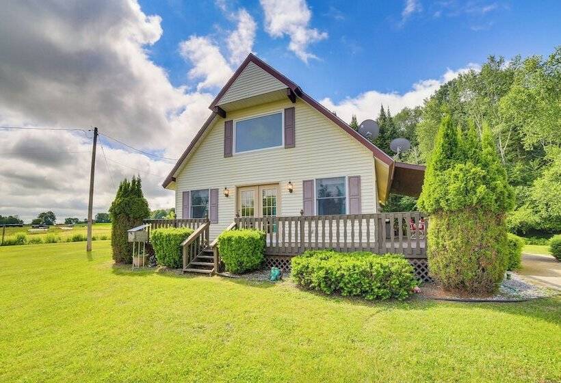 Germfask Home W/ Fire Pit, Grill & Yard Games!