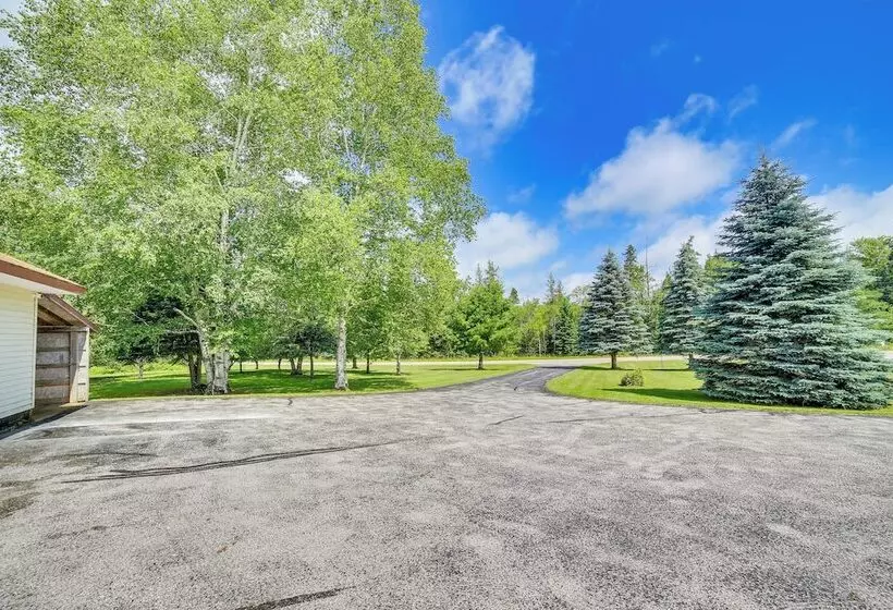 Germfask Home W/ Fire Pit, Grill & Yard Games!