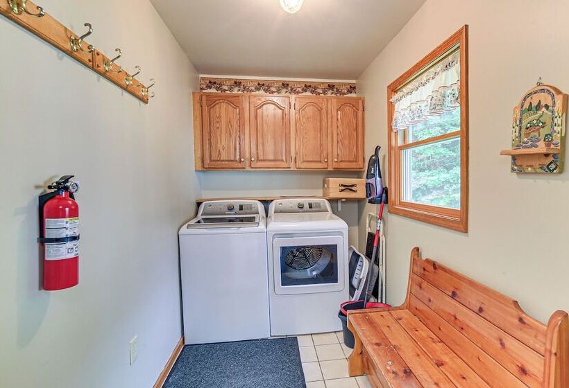 Germfask Home W/ Fire Pit, Grill & Yard Games!