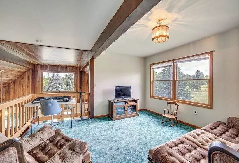 Germfask Home W/ Fire Pit, Grill & Yard Games!