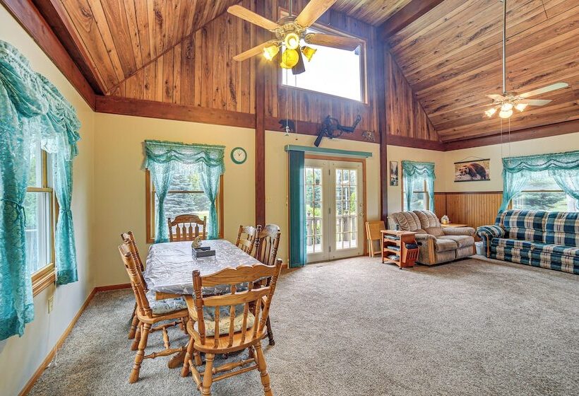 Germfask Home W/ Fire Pit, Grill & Yard Games!