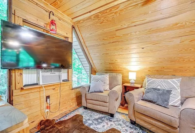 Patio & Fire Pit: Charming Cabin In Roaring Gap!