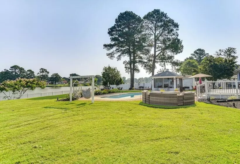 Luxe Lakefront Portsmouth Home: Fish, Swim & Play!