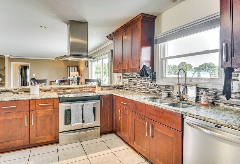Luxe Lakefront Portsmouth Home: Fish, Swim & Play!