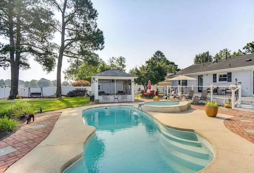 Luxe Lakefront Portsmouth Home: Fish, Swim & Play!