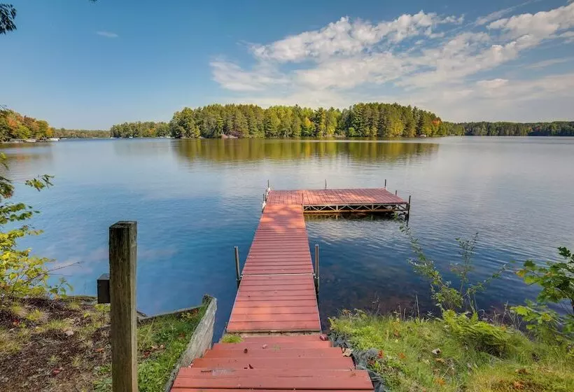 Rhinelander Chain Of Lakes Home W/ River Dock!
