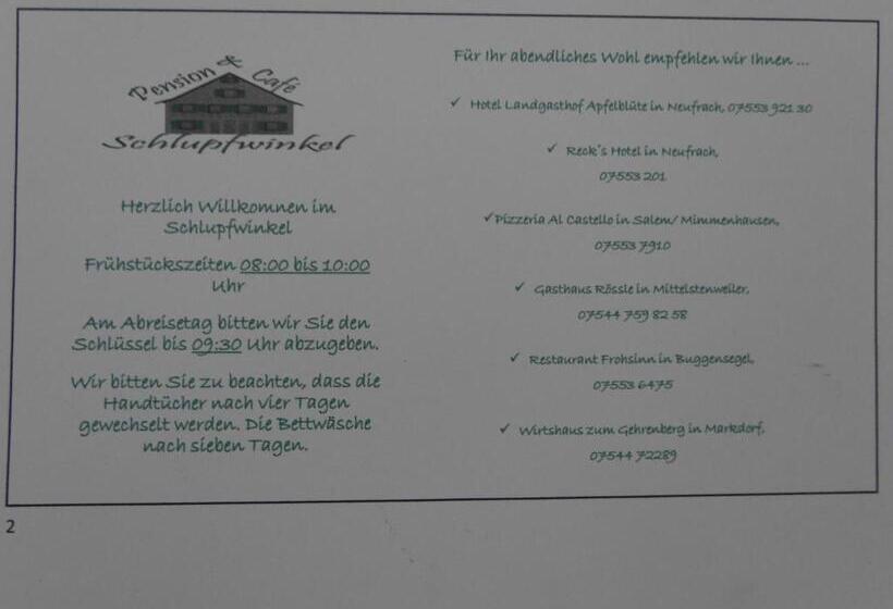 Pension & Café Schlupfwinkel