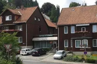 酒店 Pension Am Kurmittelhaus