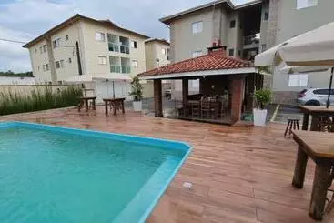 ツーリストアパートメント Apartamento Aconchegante Com Piscina   Praia Grande