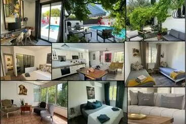 Apartamentos turísticos Jolie Villa à Uzes, Climatisée Avec Piscine