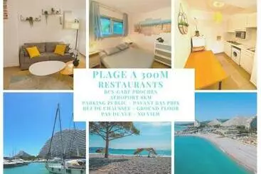 آپارتمان‌های توریست‌ها Superbe Appartement à 300m De La Plage, Rdc   Fame Marina Baie Des Anges
