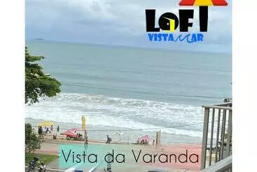 ツーリストアパートメント Loft Vista Mar 211   Praia Do Morro   Prédio Frente Mar   Varanda Com Vista Mar   Elevador   Atraves