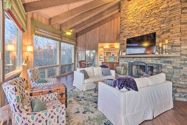 茅舍 Brevard Home W/ Panoramic Lake & Mountain Views!