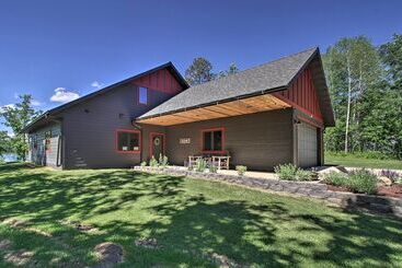 Hus på landet Modern Lakeside Chalet On Crow Wing Chain W/ Dock!