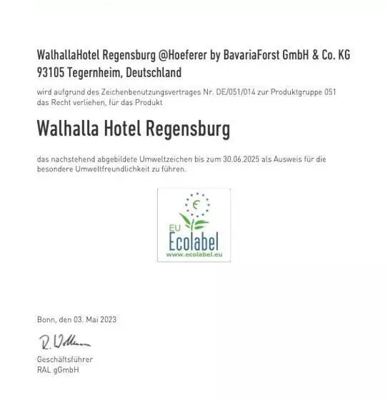 Walhalla Hotel Regensburg Hoeferer 4 Sterne Superior
