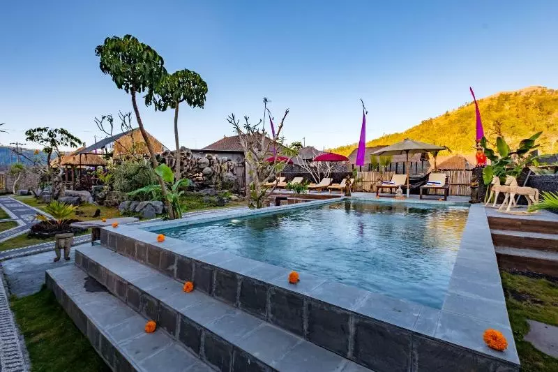 ベッドアンドブレックファースト Latengaya Mount Batur View Bungalow