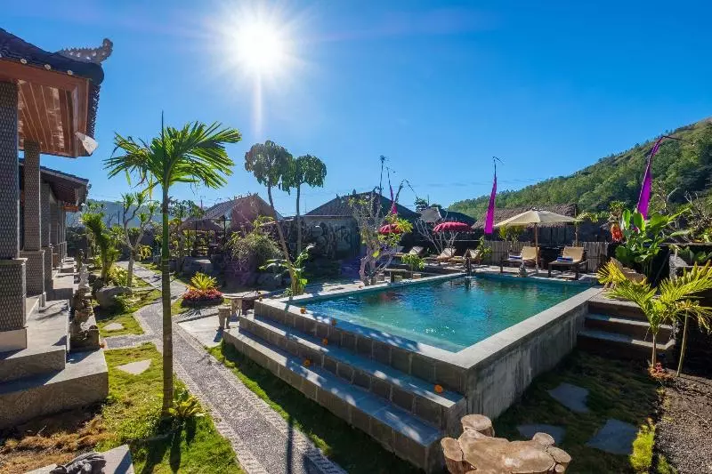 ベッドアンドブレックファースト Latengaya Mount Batur View Bungalow