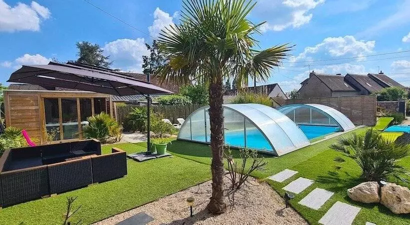 Majatalo Gîte Atypique 2 à 8 Personnes Avec Piscine Jacuzzi Proche Châteaux De La Loire