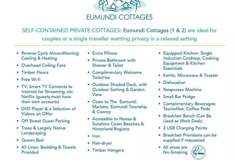 Aamiaismajoitus (B&B) Eumundi Cottages   Cottage 1