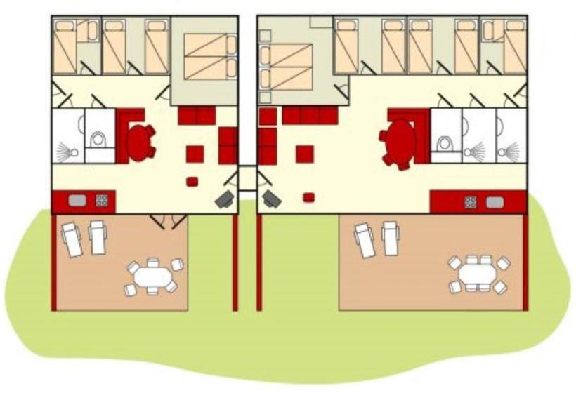 渡假胜地  Bungalow 14 Personen