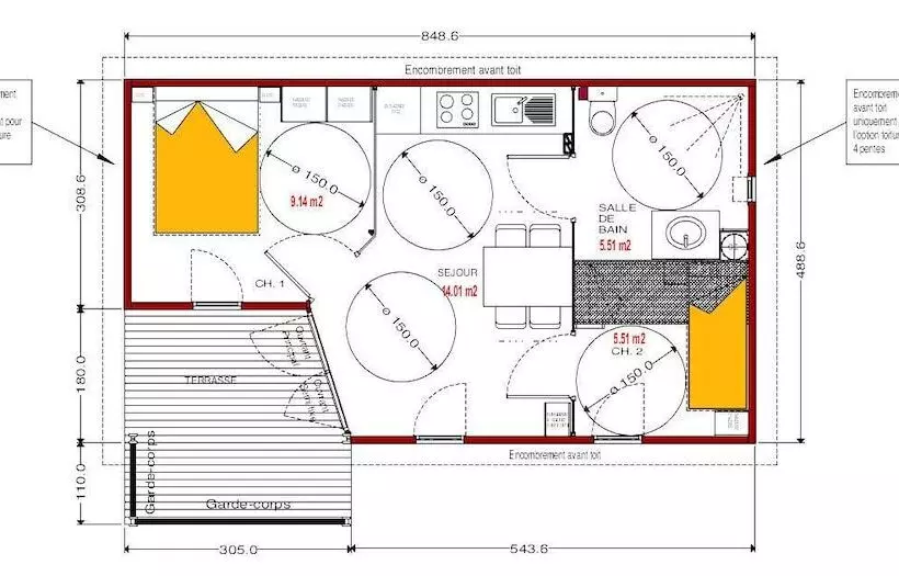 リゾートホテル Village De Gite   La Cascade