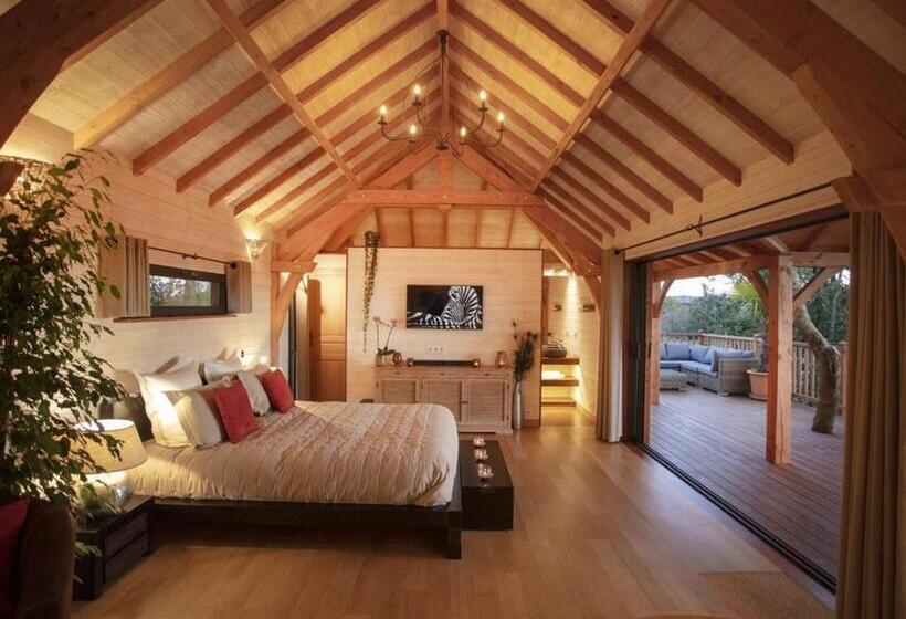 Cabane De Prestige Avec Jacuzzi Et Sauna Privatifs