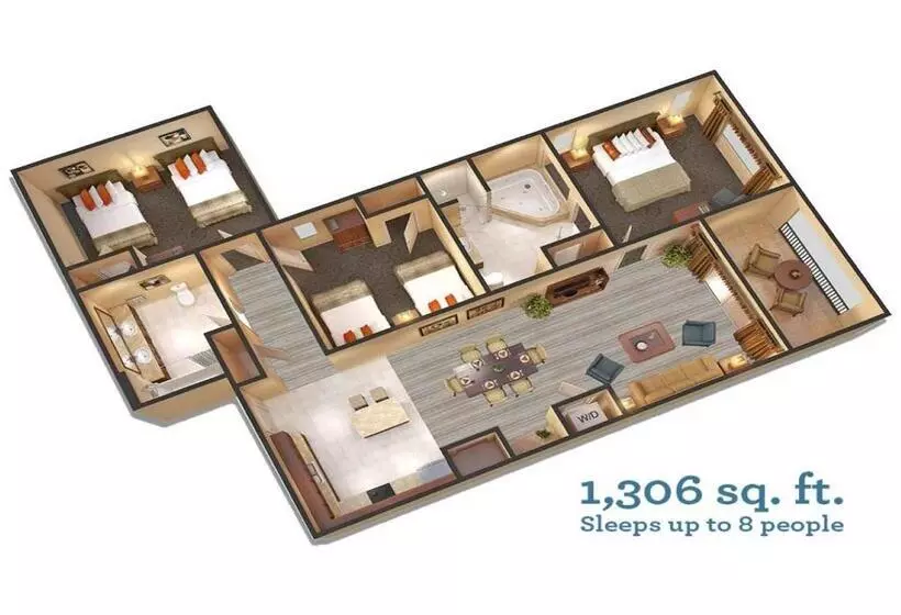 هتل Floridays Orlando Two & Three Bed Rooms Condo Resort