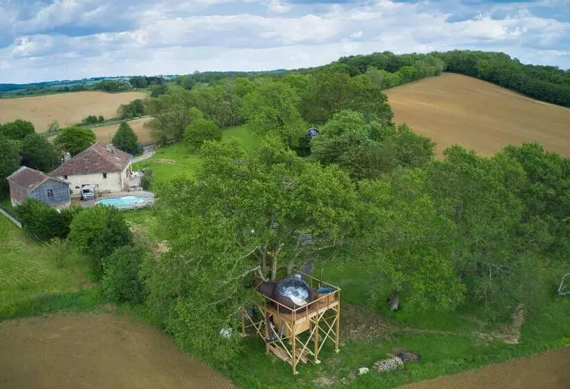 ベッドアンドブレックファースト Les Bulles Perchées De Lartigue