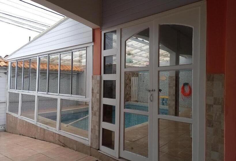 住宿加早餐  Maranata Casa Com Piscina   2 Minutos De Carro Até O Mar