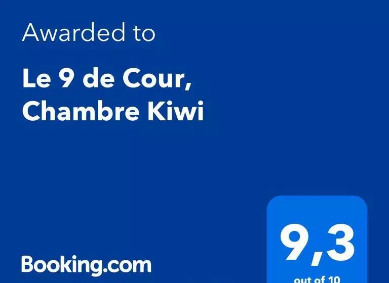 Aamiaismajoitus (B&B) Le 9 De Cour, Chambre Kiwi