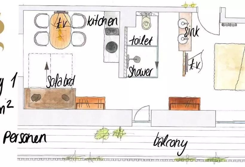 住宿加早餐  Glanz & Glory Appartements Sölden